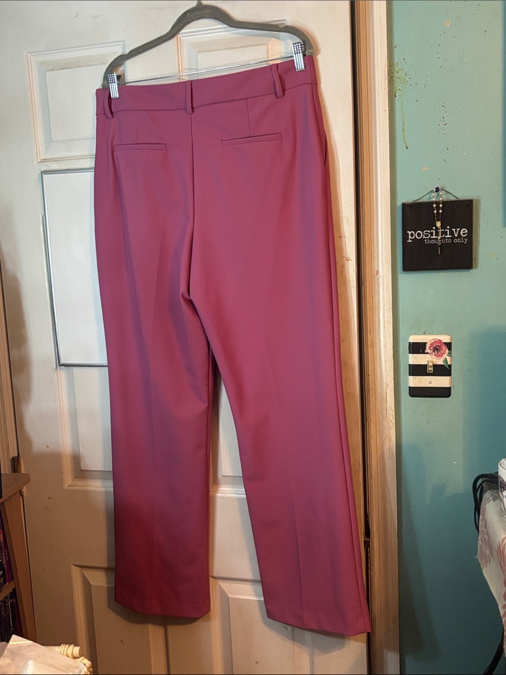 Christian Siriano Pink Straight-Leg Dress Pants Size 12 - Picture 2 of 2